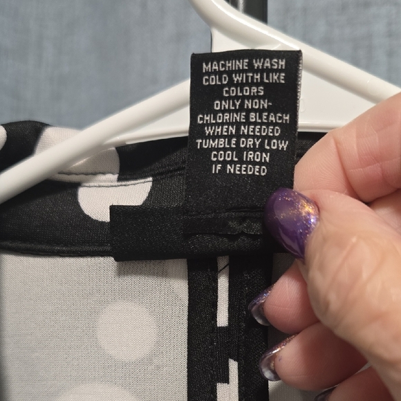 Lightweight NYCC Black and White Polka Dot Blazer With 3/4 Sleeves Size Medium - Picture 3 of 11